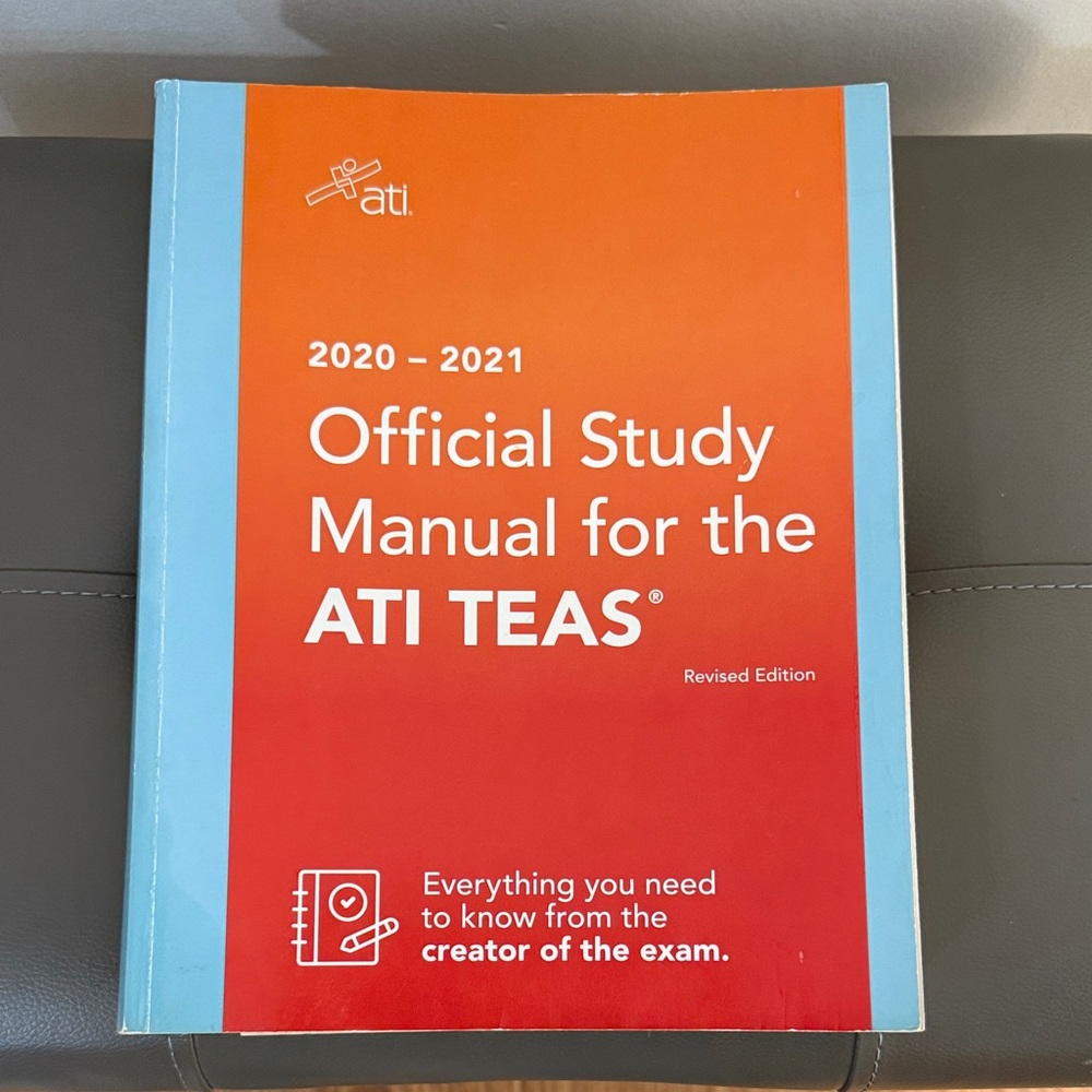 ATI TEAS Official Study Manual 2020-2021 - Red & Light Blue Cover